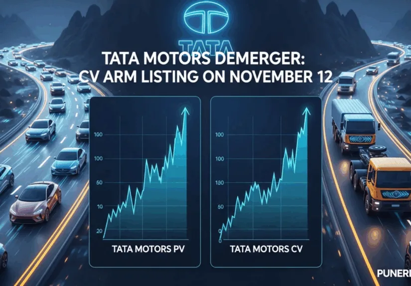 “Tata Motors Demerger: Commercial Vehicles Arm Listing on November 12 – PV Shares Performance and Investor Outlook”