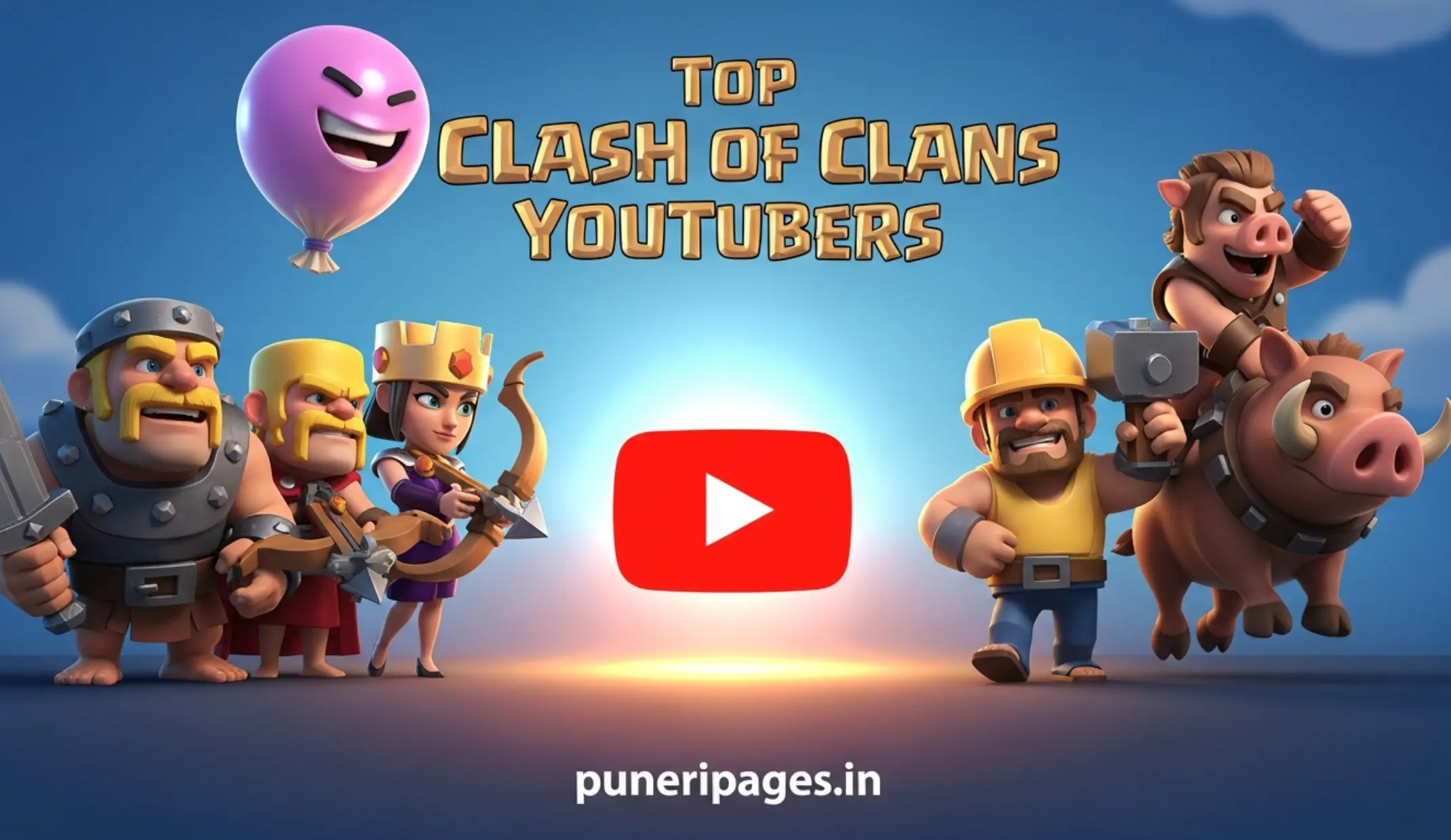 Biggest YouTuber of Clash of Clans creators lineup image