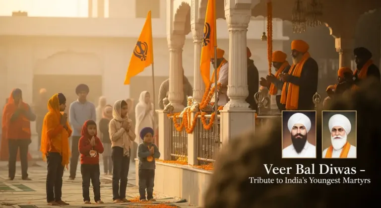 Veer Bal Diwas Observed Across the Nation tribute image with children honouring Sahibzadas