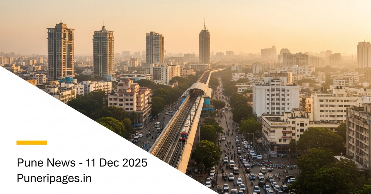 Latest Pune News 11 December 2025 – Pune city skyline cover image from Puneripages.in