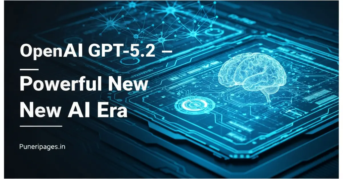 OpenAI GPT-5.2 futuristic AI interface launch visual