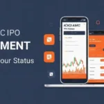 ICICI AMC IPO Allotment status screen on phone and laptop