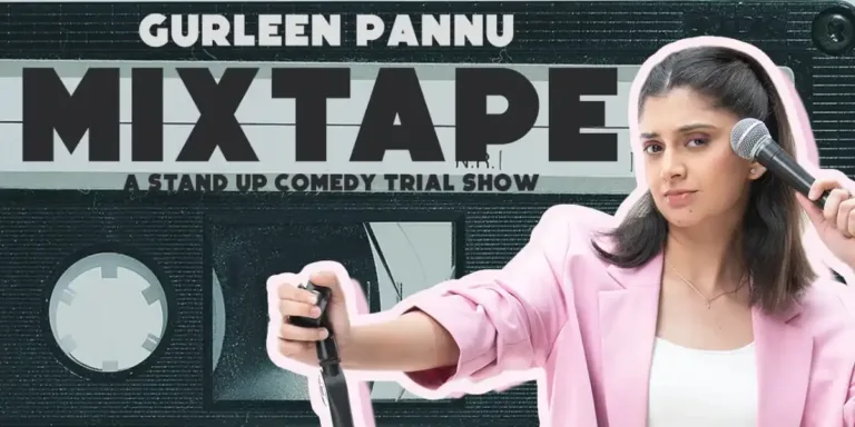 Stand-up comedy show with comedian performing on stage during Mixtape ft Gurleen Pannu Pune 2026 event