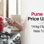 Red LPG gas cylinder in Pune household kitchen representing Pune 14 Kg Gas Cylinder Price 2026 update
