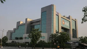 National Stock Exchange building in Mumbai where Jio Platforms shares were listed