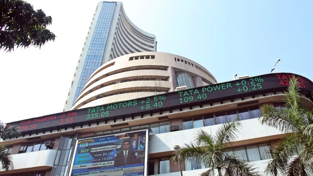 Bombay Stock Exchange building in Mumbai ahead of Diwali Muhurat trading