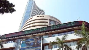 Bombay Stock Exchange building in Mumbai ahead of Diwali Muhurat trading