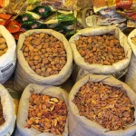 Dry fruits on sale in an Indian market ahead of Diwali