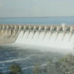 Ujani (Bhima) dam and reservoir on the Bhima river
