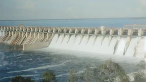 Ujani (Bhima) dam and reservoir on the Bhima river